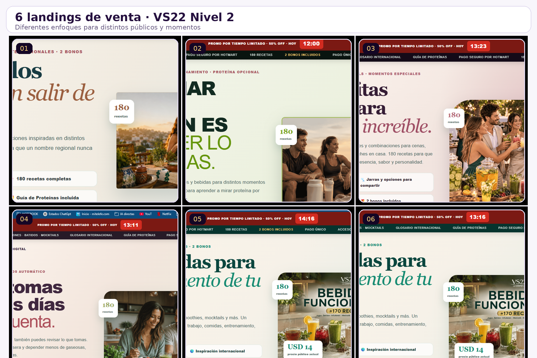 6 landings de venta